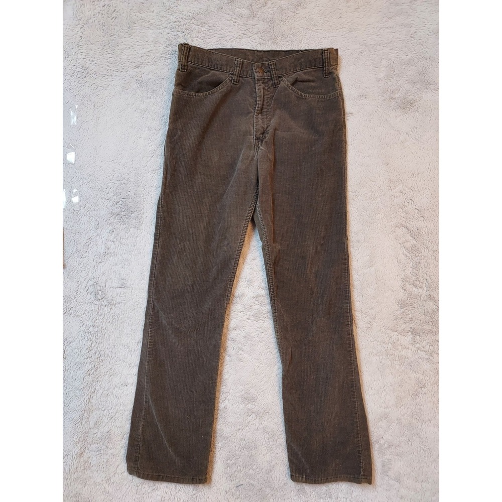 Vintage Levis Corduroy Pants Mens 32x31 Faded Gray 519 Straight Leg 80s WORN